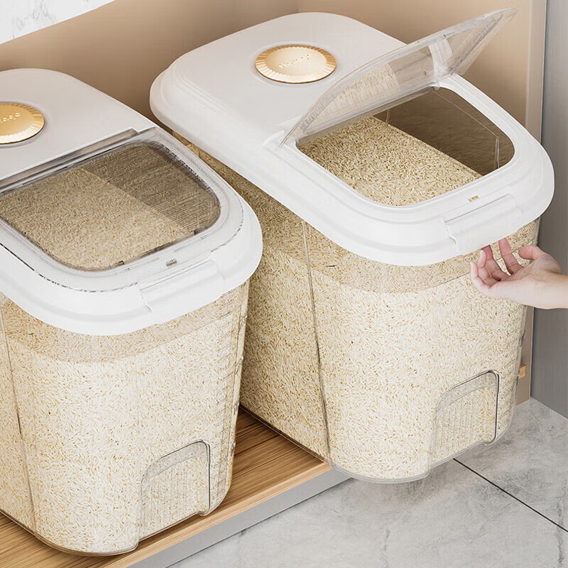 四万公里米桶家用防虫防潮密封储米箱大米面粉杂粮收纳盒大容量储存 15斤-精选优惠专栏-全利兔-实时优惠快报