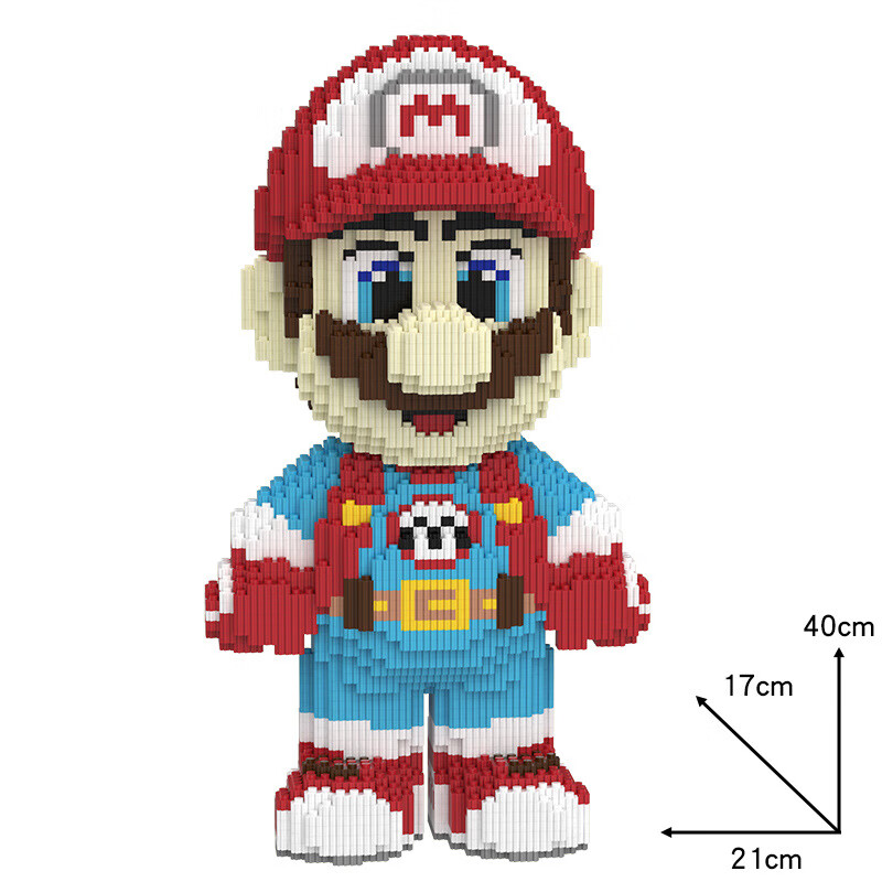 浙样红马里奥积木益智玩具拼装颗粒成人版超级玛丽高难度巨大型礼物