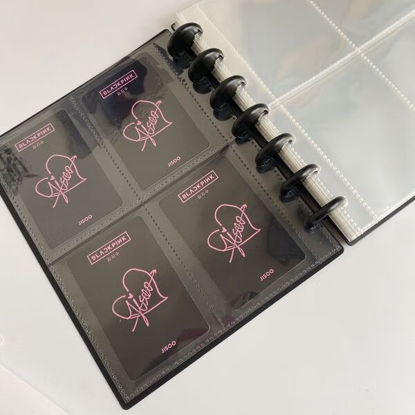 好沐音(haomuyin)kpop小卡卡册专辑小卡卡册蘑菇孔简约黑白3寸照片生