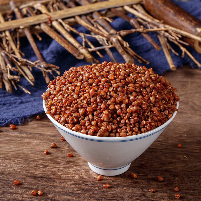 黑苦荞茶500g 瓶装罐装 黑苦荞 全株米 大凉山荞麦茶苦乔茶酒店茶 黑