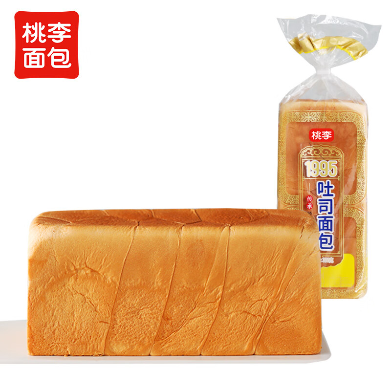 隽颜堂桃李面包 1995方包吐司 350g奶香代餐手撕香醇早餐 350g2袋