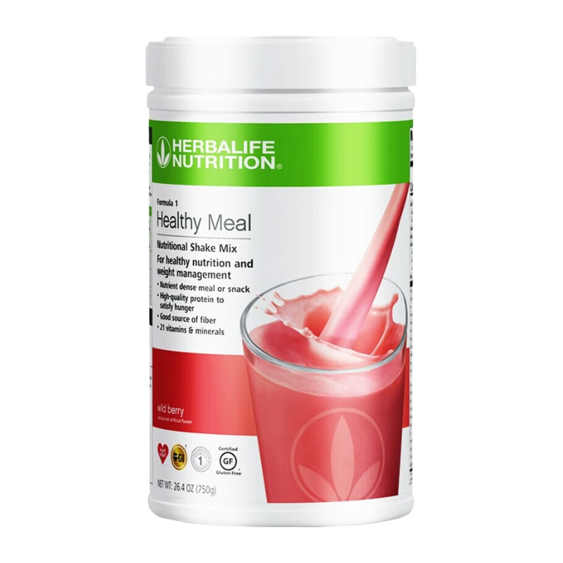 HERBALIFE/康宝莱 美国进口 草莓味代餐奶昔 蛋白混合代餐营养粉 750g/桶