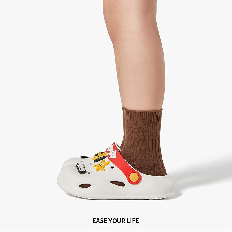 朴西海底总动员夏季室外女童凉拖鞋居家防滑宝宝拖鞋儿童洞洞鞋男 纯洁白 24-25 (170mm)