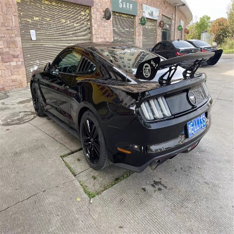 禄思适用于福特野马gt500尾翼外改装15-20款爆改大尾翼打孔升级跑车款