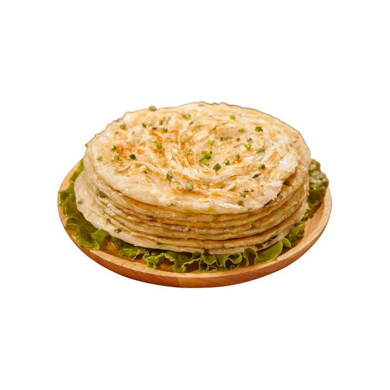 粮全其美【 66元任选4件】手抓饼 半成品煎饼 饼皮 营养早餐 速食面点 0起酥油 | 鲜葱葱油饼500g*1包