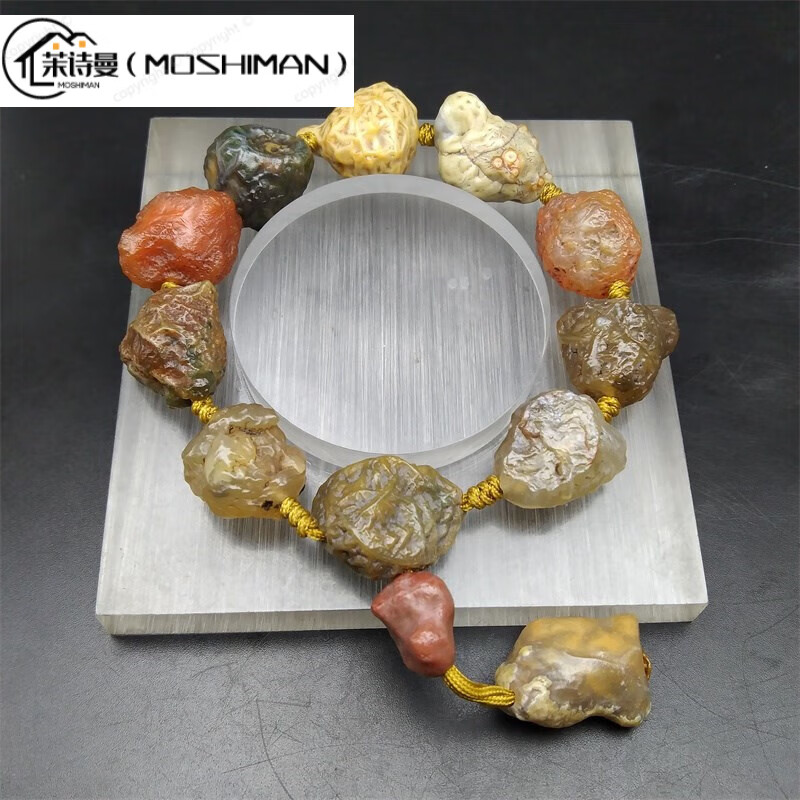 兴颖戈壁玛瑙原石手串筋脉石 经脉石 民族风阿拉善戈壁滩玛瑙手链 3号