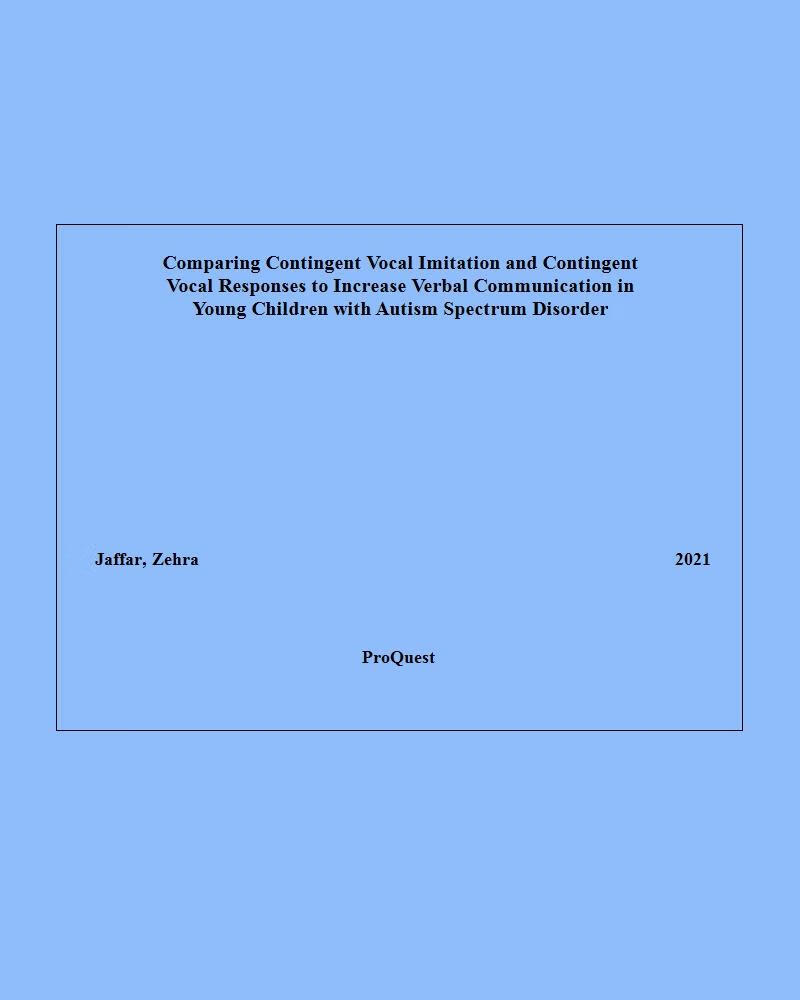 预订 国外英文学位论文comparing contingent vocal imitation and