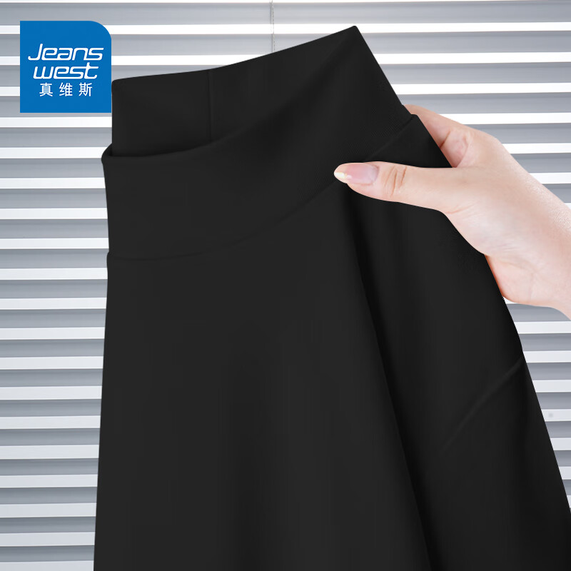 ��ά˹��JEANSWEST����ů�����Ů�����ﶬ���¿�����촿ɫ�����ڴ�����ĥ��Ů ��ɫ ��ɫ XL
