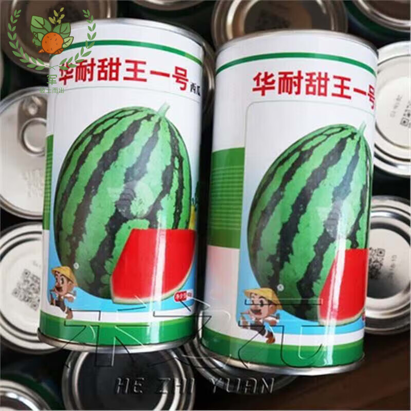 西瓜种子薄皮耐裂美都冰糖麒麟8424超甜黄皮黑皮红肉黄肉无籽西瓜 甜王西瓜种子50克