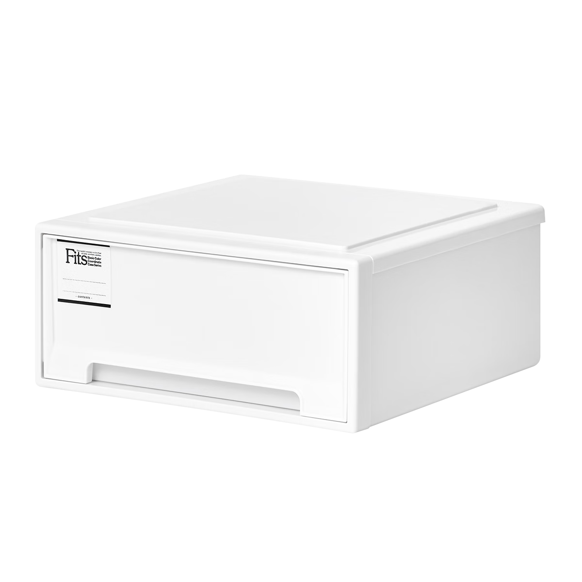 TENMA直降天馬收納盒抽屜式衣服衣柜收納箱衣物儲(chǔ)物盒塑料組合式抽屜柜 45正方MONO白【45*45*20cm】 1個(gè)裝