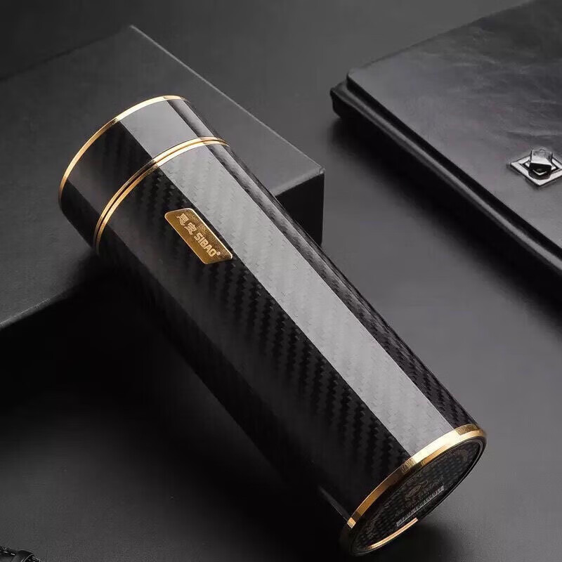 思宝(sibao)保温杯第六元素碳纤维材质泡茶杯 350ml 第六元素1号金色