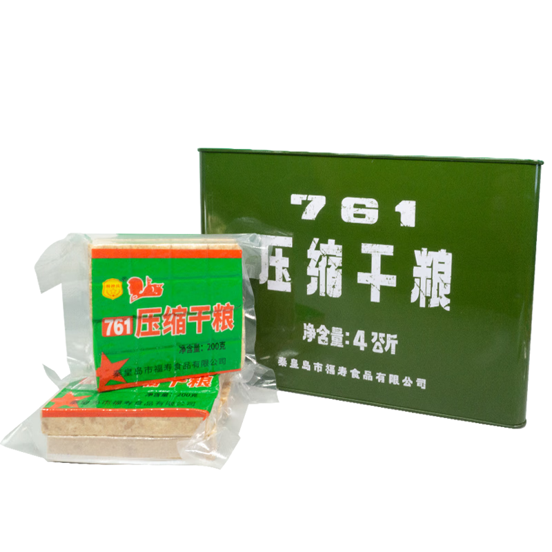 特种兵761压缩饼干 干粮家庭应急长期储备食品户外代餐饱腹即食充饥抗饿 761型200g*20包铁桶装