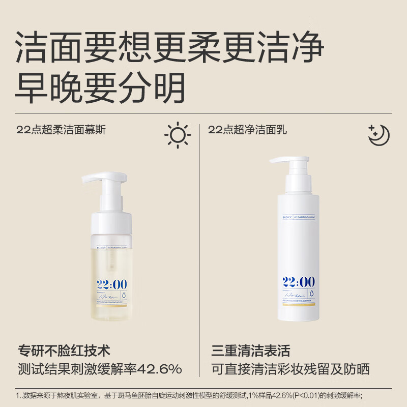 大水滴大水滴22点超柔超净洗面奶温和清洁控油洗卸合一女 【敏肌挚爱】洁面慕斯120ml