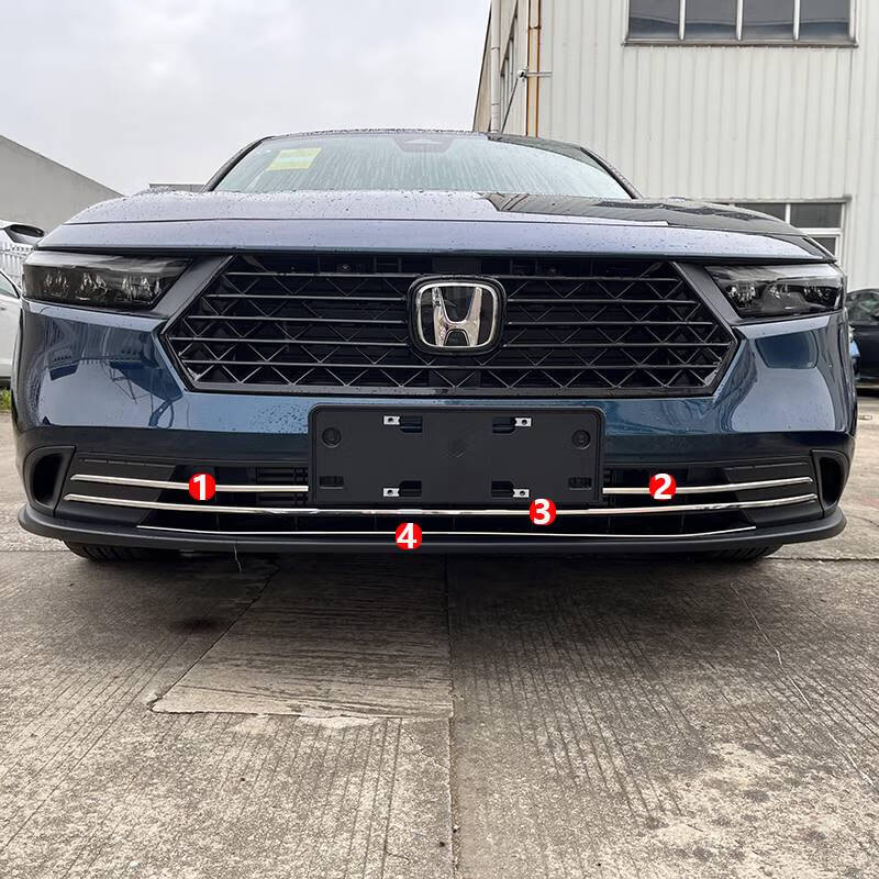 适用于十一代23款雅阁中网装饰条前脸改装外观配件前雾灯中网亮条 23