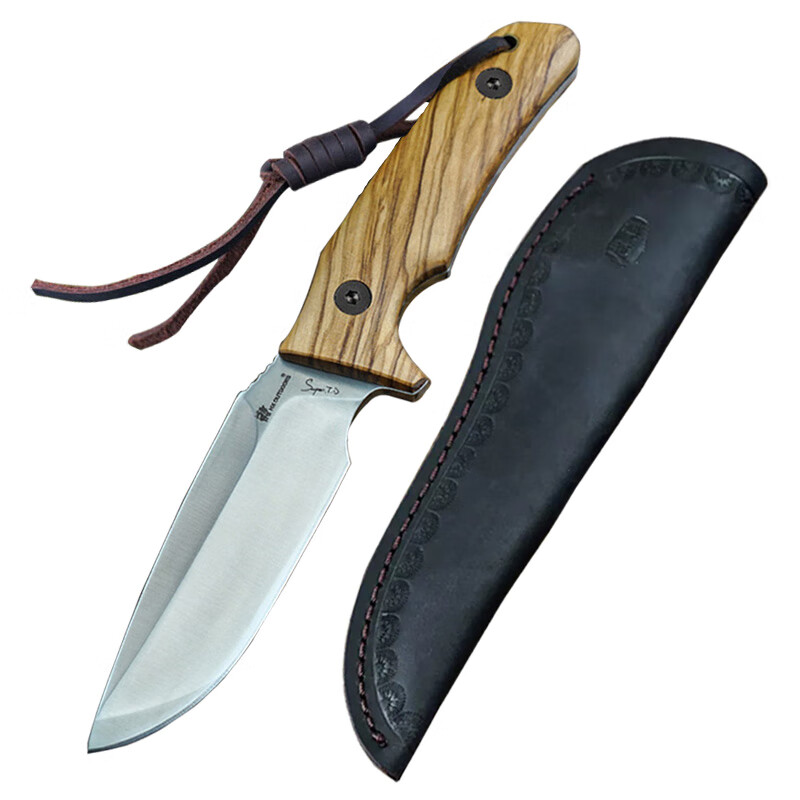 ���� ��HX OUTDOORS�����⵶D2��ս��ֱ��Ұ�����浶������С�����ַ���ԭľɫ