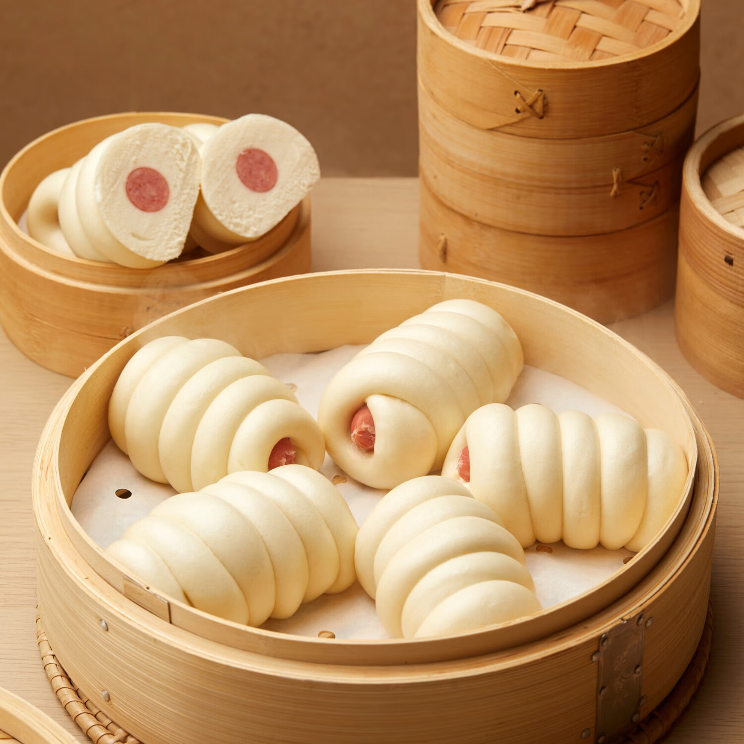 隆泰食品 LONGTAI FOOD香肠卷热狗火腿卷烤肠花卷速冻馒头蒸热家庭上班食品早餐懒人速食 香肠卷3袋(7个X100g/袋)