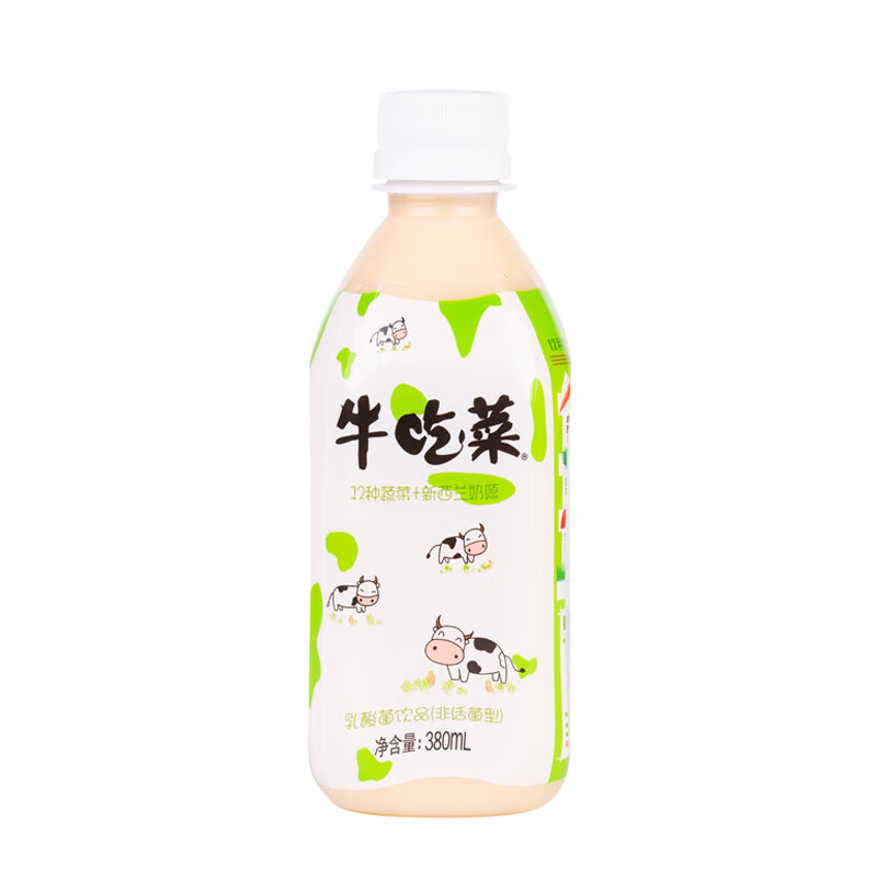 红允贝奇牛吃菜380mlx5/15瓶益生菌发酵酸奶乳酸菌饮品整箱儿童早餐奶