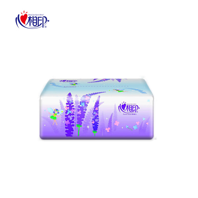心相印抽纸100抽薰衣草餐巾纸面巾纸卫生纸擦手纸巾 3层 100抽 2包 【试用】