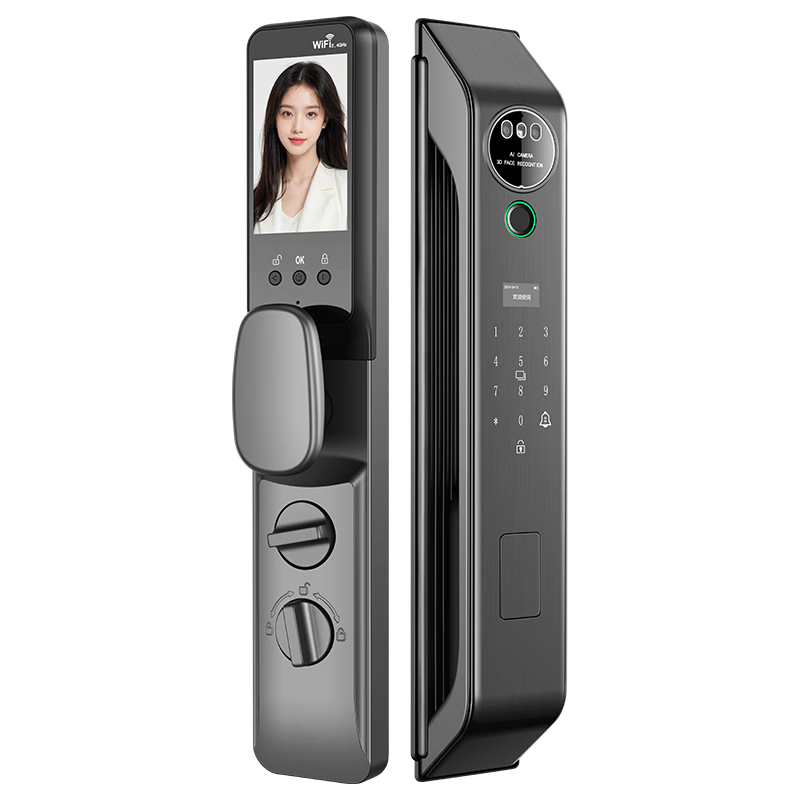 plus会员:索将军 智能门锁 指纹锁3d人脸识别密码锁智能锁 电子锁 全