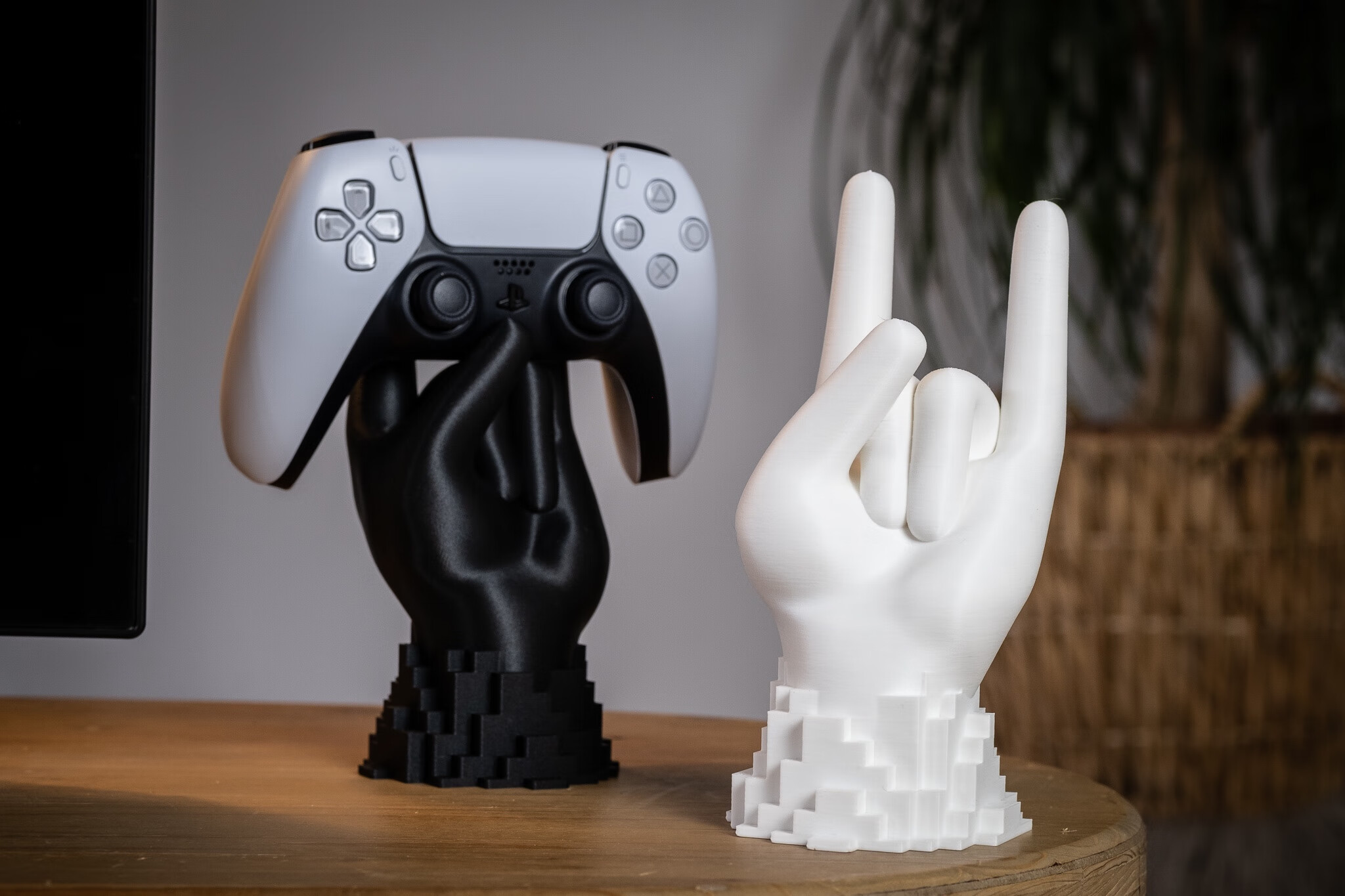 宇泽手柄支架ps5通用xbox手柄支架switch手柄支架游戏卡带收纳桌面数码配件数码支架  定制款 黑色支架
