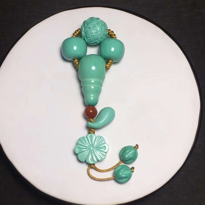 贵如玉绿松石套装散珠单珠三通配饰顶珠腰珠108佛珠全套星月菩提