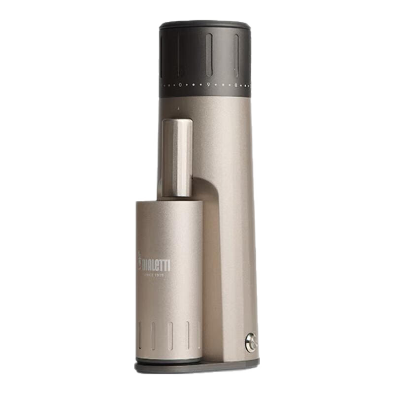 比乐蒂（Bialetti）【高效研磨】碎星MINOS电动磨豆机 咖啡豆研磨机无极调节咖啡机 碎星MINO S电动磨豆机-香槟金