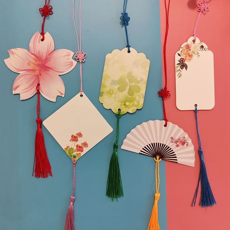 卡吊卡树中高考励志吊牌卡片diy空白硬卡 心语心愿组合30张 彩结 彩苏