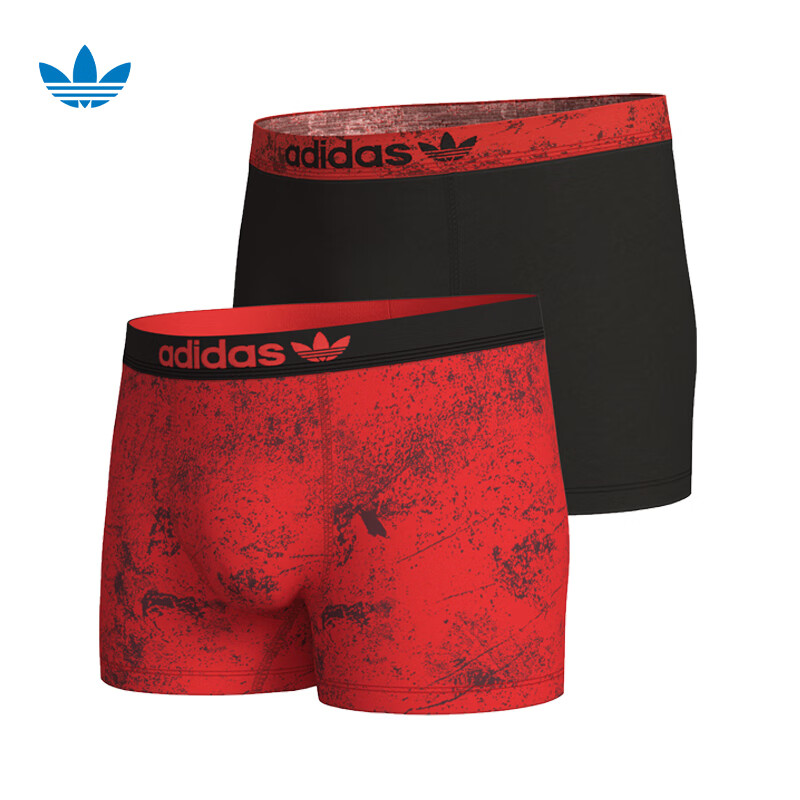 ADIDAS���ϴ�˹��ʿ�ٸɵ������Ľǿ���ʪ�ź��ߵ���Ħ��ƽ���ڿ�2��װ ��/��ں�ͼ��ӡ�� XXL
