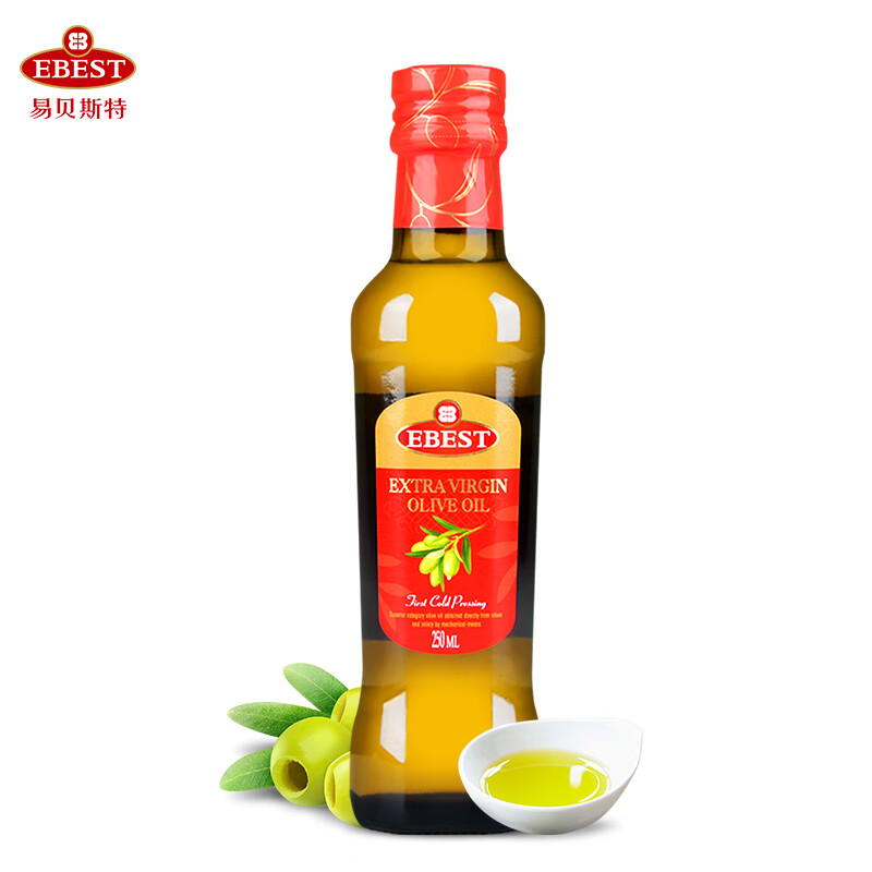 易贝斯特（EBEST）特级初榨橄榄油 西班牙原瓶原装进口食用油低酸度健康 250mL*1瓶