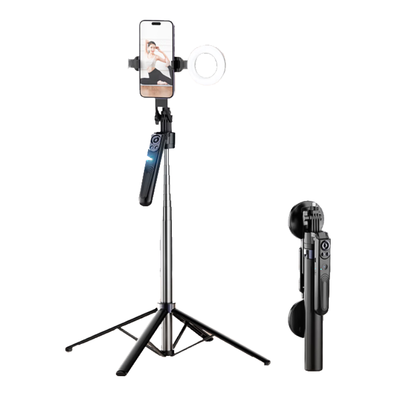 智国者【AI人脸跟踪】自拍杆360度旋转防抖三轴云神器全自动多功能台跟拍三脚支架直播设备全套智能跟随