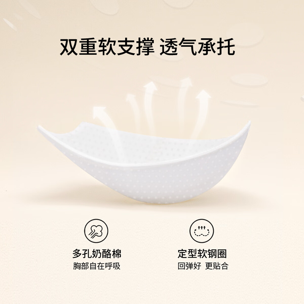 奶糖派大杯文胸告白分胸型4.0经典款撞色防下垂蕾丝送女友送女友 奶黄雏菊-圆盘杯 85B