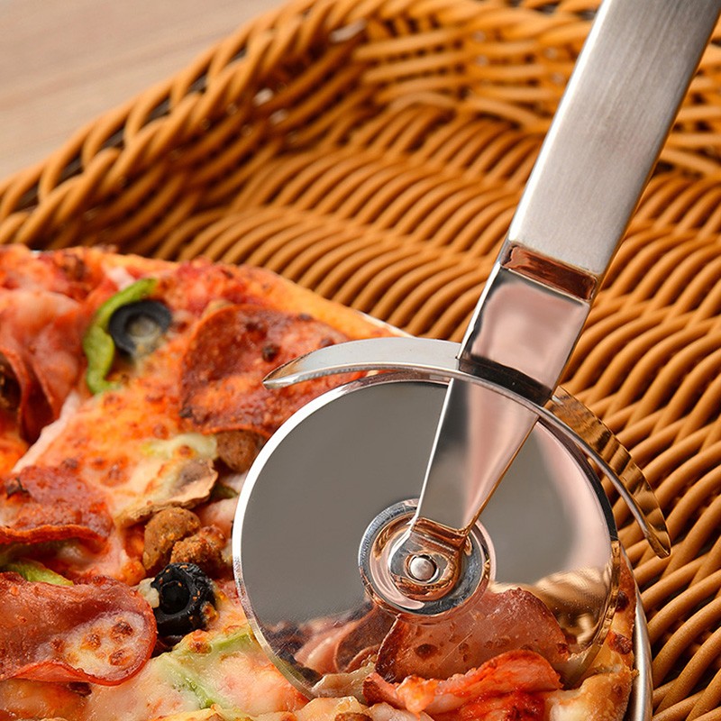 爱享佳披萨滚刀轮刀比萨饼转轮匹萨切刀通体304不锈钢派皮酥皮划刀