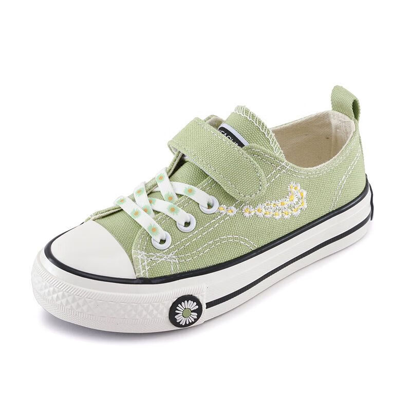 迪士尼(disney)小雏菊儿童小白鞋女童鞋子2023板鞋小孩室内鞋女童帆布