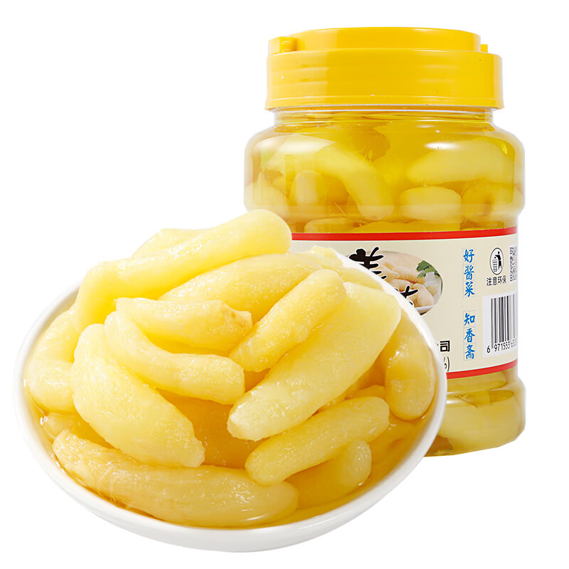 知香斋新鲜醋泡姜芽山东醋泡仔姜嫩姜牙生姜即食生姜片酱菜腌制子姜鲜姜 姜芽500g*1瓶【酸甜口味】