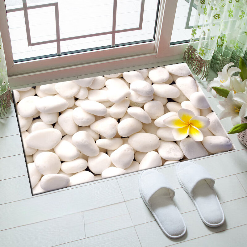 睿盈家用入户门地垫钢化玻璃脚垫门口脚踏垫入户免洗玄关钢化玻璃地垫