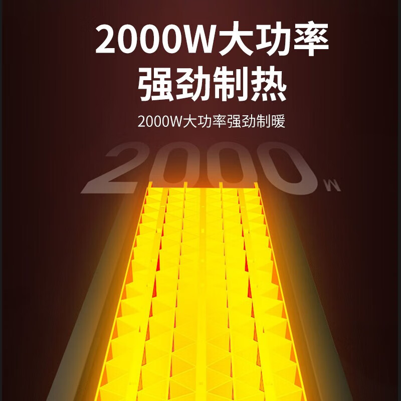 威力取暖器暖风机室内电暖器家用小太阳热风机办公室电暖气暖风机便携式电暖器烤火炉 居浴两用两档可调白色【左右摇头】 LX-200H