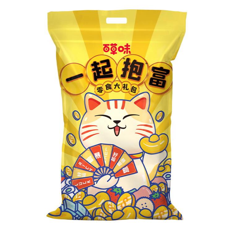 百草味巨型零食大礼包1552g/1585g随机发 休闲零食送礼节庆团购