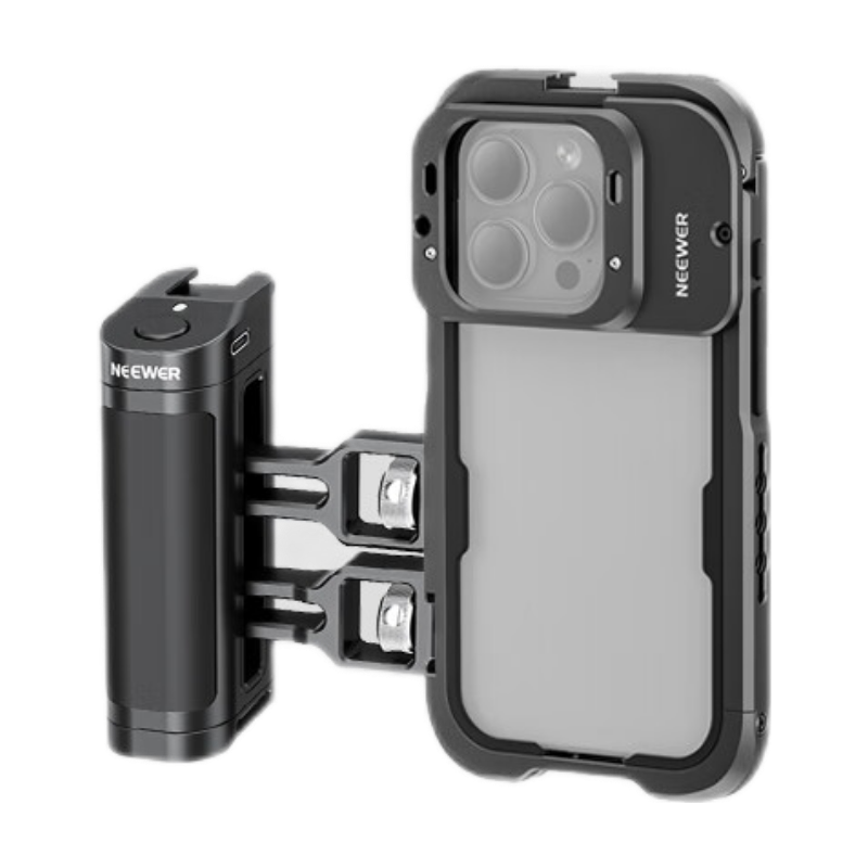 纽尔（NEEWER）适用于iPhone15 Pro/Pro Max苹果手机兔笼金属拓展配件手持Vlog视频摄影便携套件加装滤镜拓展框 iPhone 15 Pro兔笼