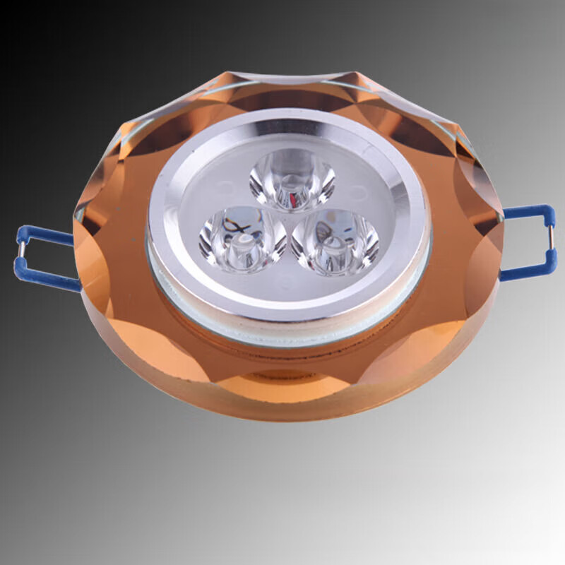 帝师灯饰led水晶射灯暗装孔灯装饰灯嵌入式造型吊顶猫眼灯美式黑色