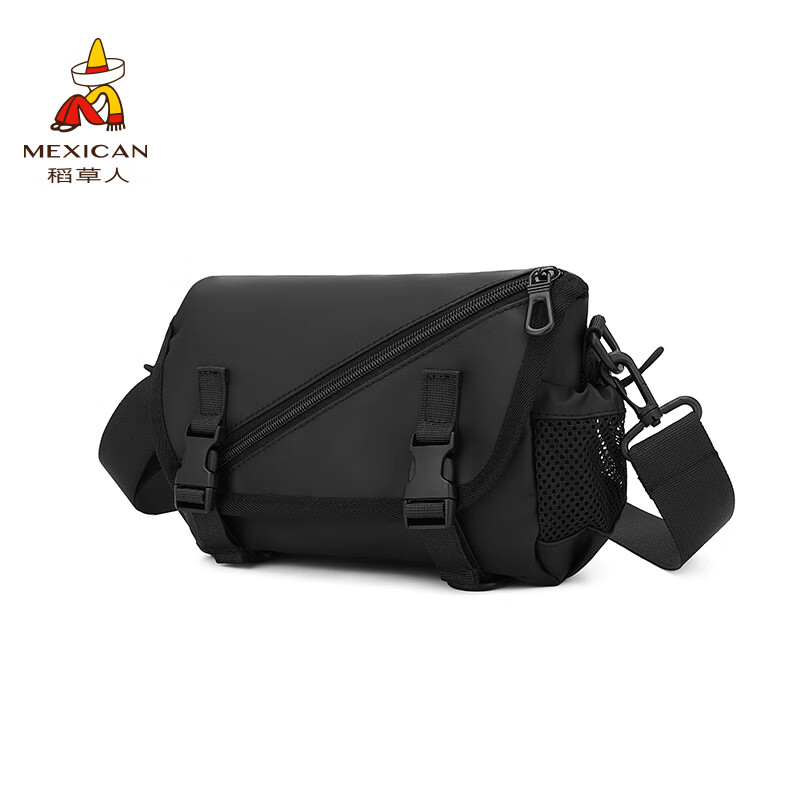 稻草人斜挎包男新款休闲潮牌邮差包户外运动大容量单肩包通勤挎包