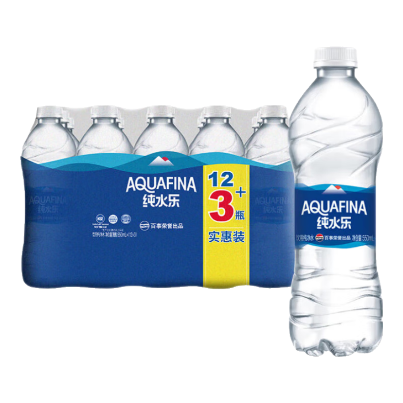 plus��Ա���޵���������ȯ:���¿��� ��ˮ�� AQUAFINA ���ô���ˮ 550ml*15ƿ 