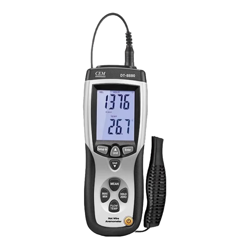 華盛昌（CEM）DT-8880風(fēng)速儀熱敏式高精度測量風(fēng)速管道數據分析 DT-8880