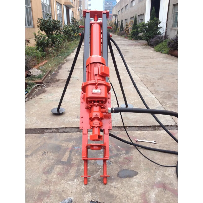 黍鱼气电联动潜孔钻机100型高风压中风压纯气动支腿式打岩石钻孔机