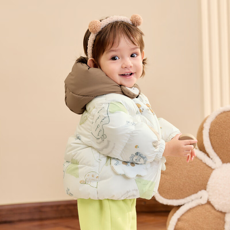 巴拉巴拉婴儿羽绒服男童冬季女童短款外套造型2024可爱洋气萌208424107234