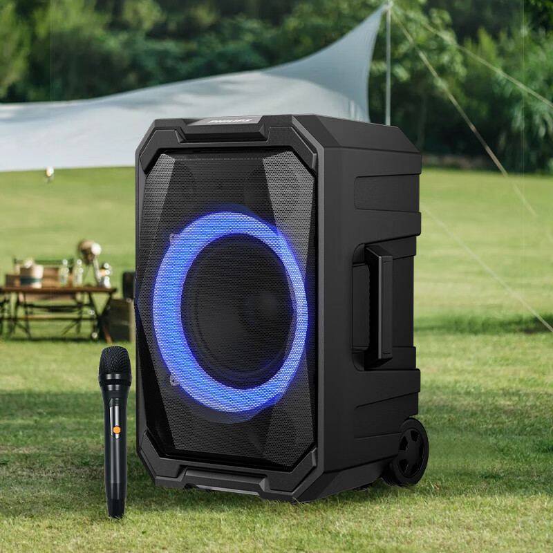 飞利浦sd617 广场舞音响蓝牙拉杆音箱家用卡拉ok派对k歌户外大功率