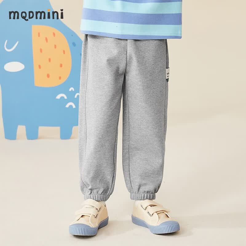MQDMINI童装儿童裤子男童运动裤小童休闲长裤宝宝衣服春秋装 恐龙织唛运动裤浅灰 120怎么样,好用不?