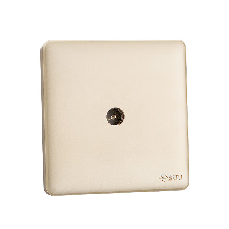 公牛(bull)g28玫瑰金连框大面板 一位电视插座 开关插座 一位电视插座