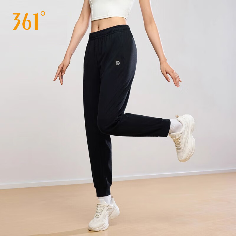361°女裤针织九分裤2025春季新款女士潮流宽松运动裤束脚休闲长裤子