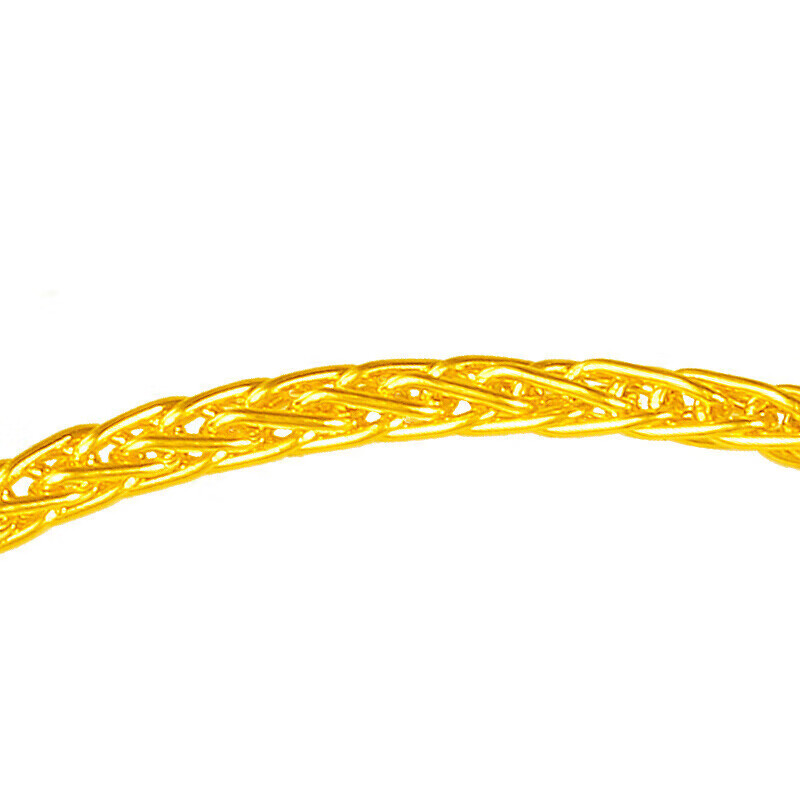 菜百首饰 黄金手链 足金时尚肖邦女款手链 计价约5.30克约16厘米