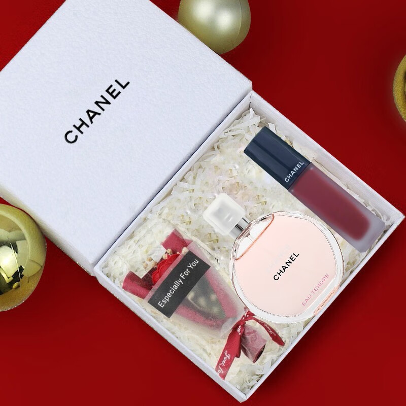 香奈儿(chanel) 香水唇釉口红套装礼盒装告白套盒七夕圣诞520情人节送